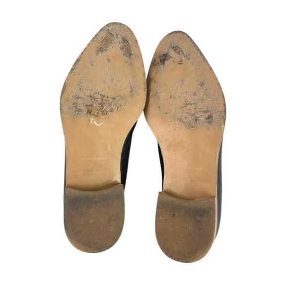 Everlane Women's Black Leather Slip On Low Top Almond Toe Loafers Shoes Size 8 - Picture 4 of 7